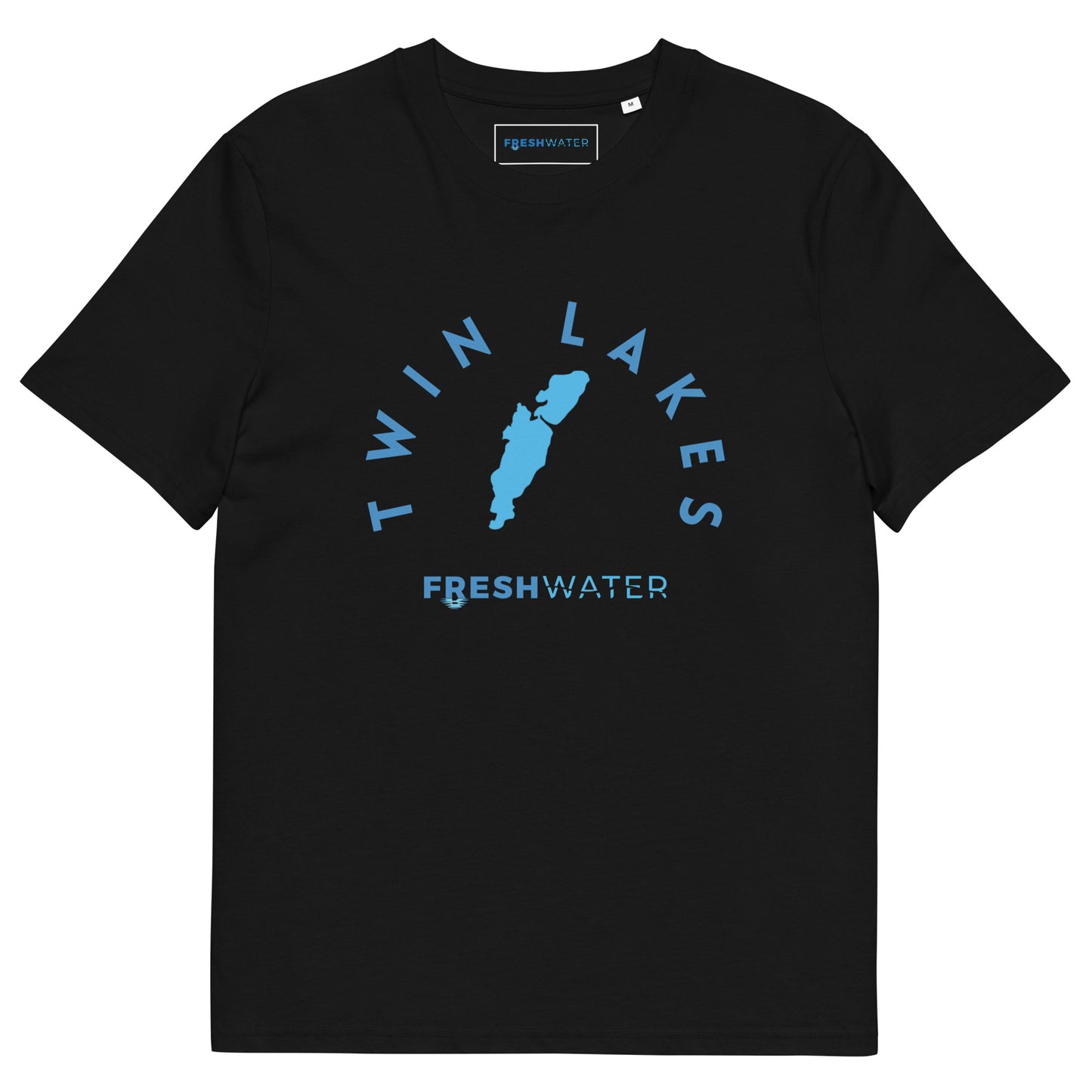Twin Lakes Wisconsin Freshwater Blue Unisex organic cotton t-shirt