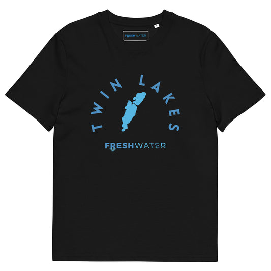 Twin Lakes Wisconsin Freshwater Blue Unisex organic cotton t-shirt