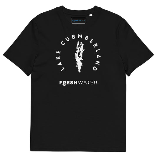 Lake Cumberland Freshwater BW Unisex organic cotton t-shirt