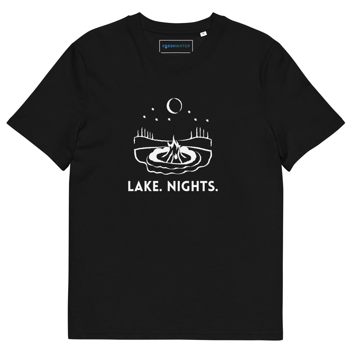Lake. Nights. Freshwater BW Unisex organic cotton t-shirt