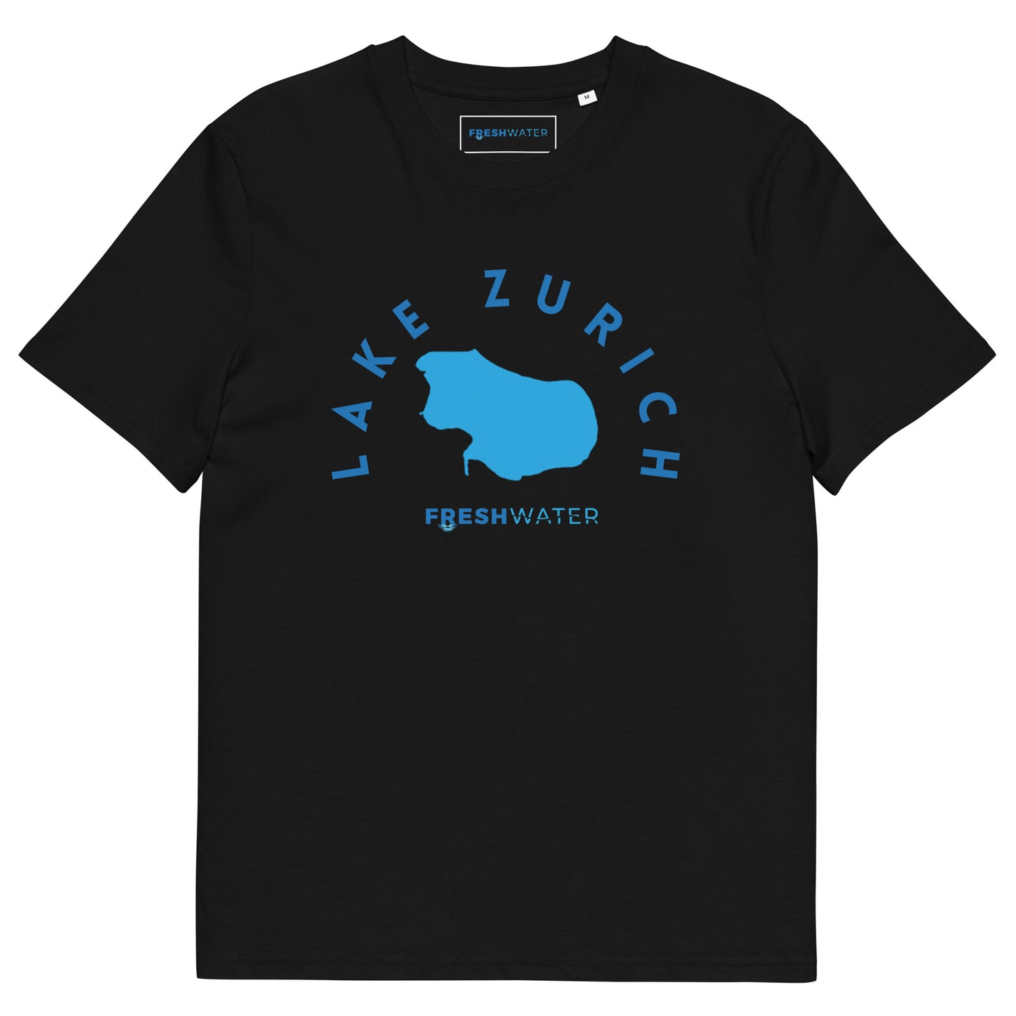 Lake Zurich Freshwater Blue Unisex organic cotton t-shirt