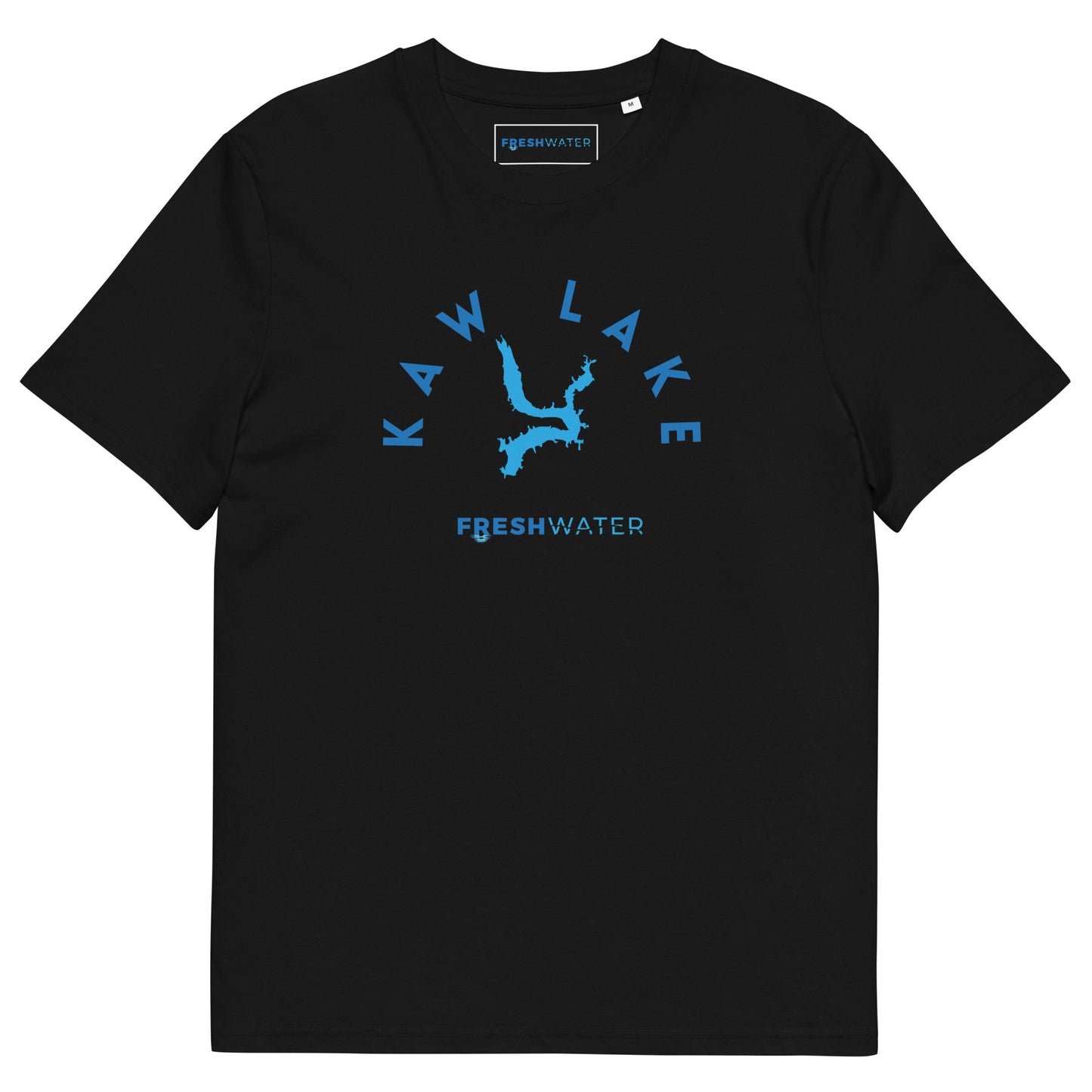 Kaw Lake Oklahoma Freshwater Blue Unisex organic cotton t-shirt