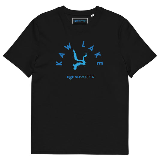 Kaw Lake Oklahoma Freshwater Blue Unisex organic cotton t-shirt