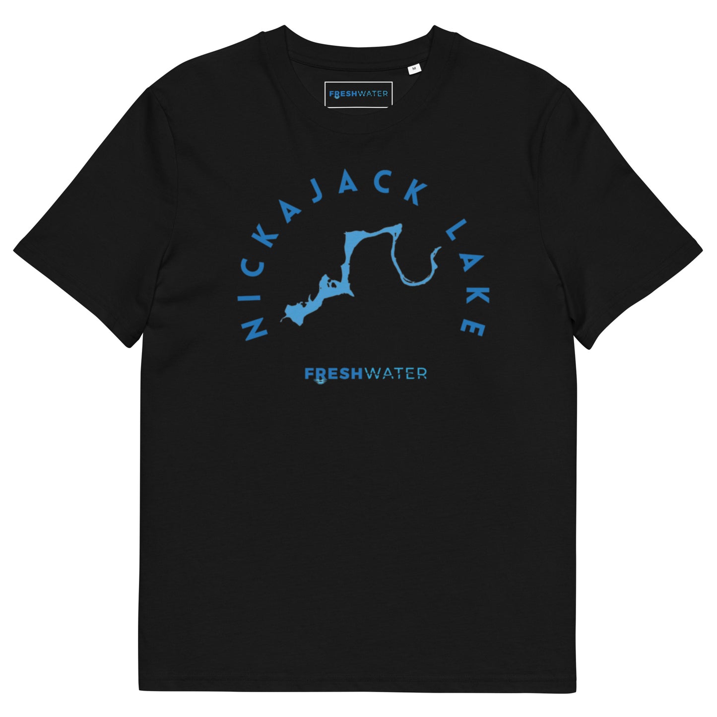 Nickajack Lake Tennessee Freshwater Blue Unisex organic cotton t-shirt