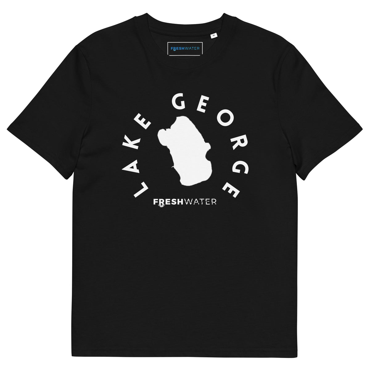 Lake George Florida Freshwater BW Unisex organic cotton t-shirt