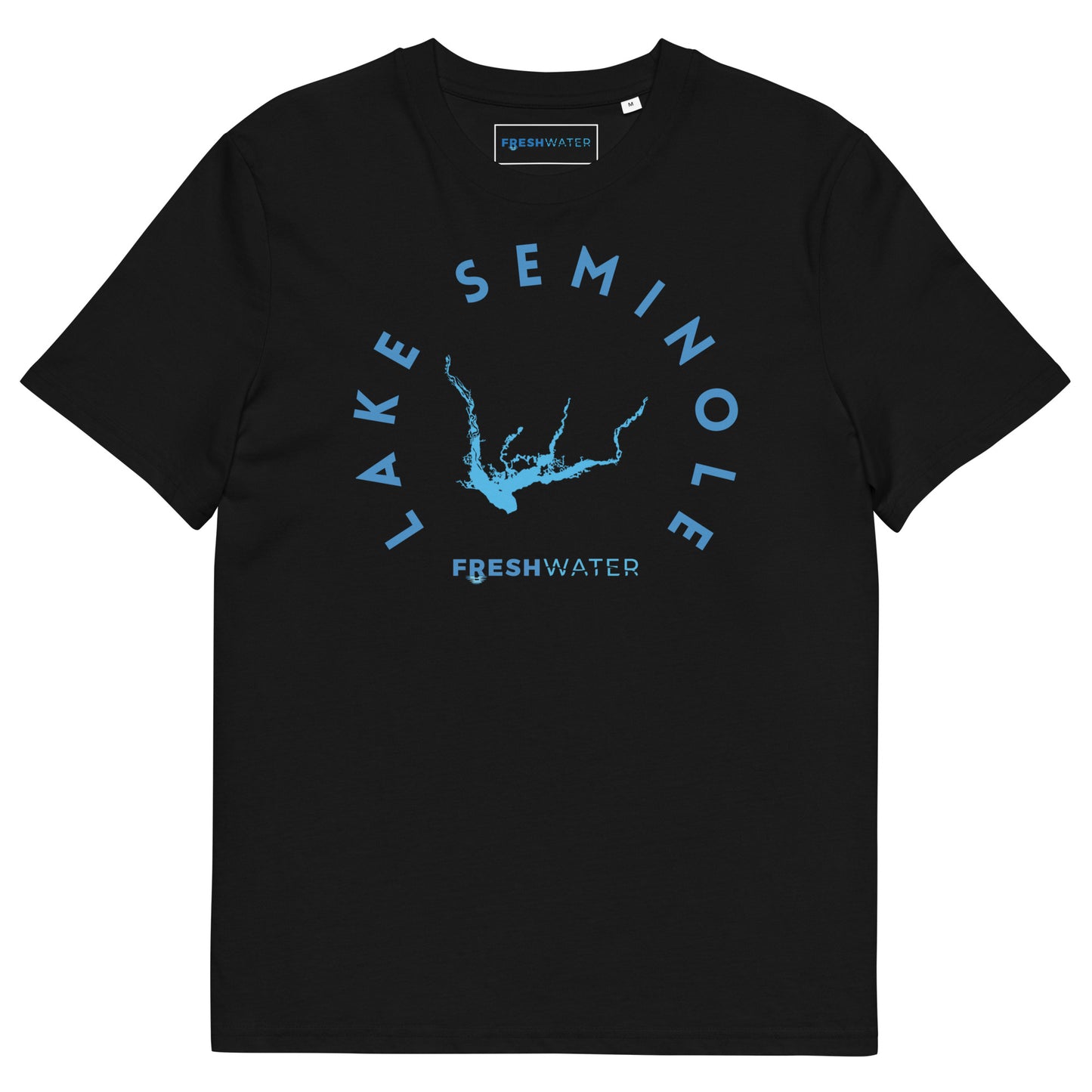 Lake Seminole Florida Freshwater Blue Unisex organic cotton t-shirt