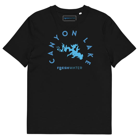 Canyon Lake Texas Freshwater Blue Unisex organic cotton t-shirt