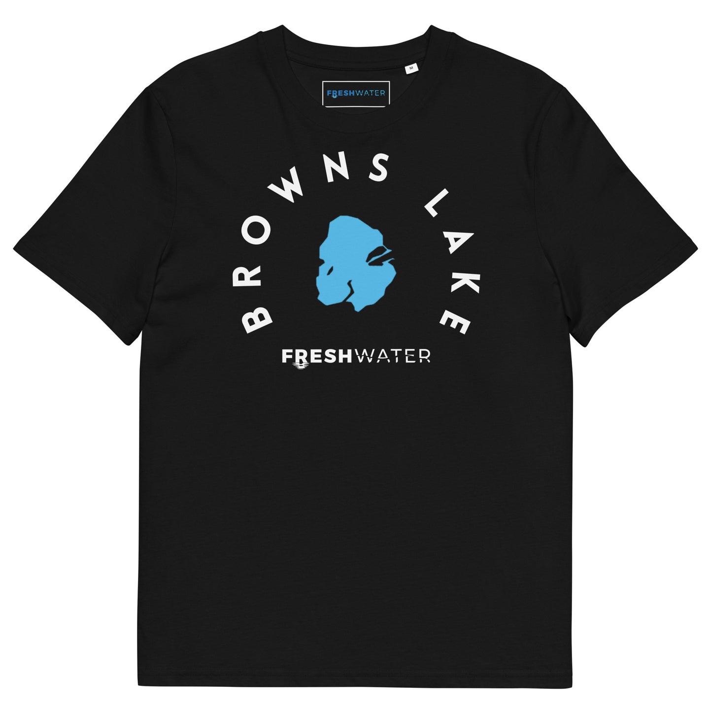 Browns Lake Wisconsin Freshwater WB Unisex organic cotton t-shirt