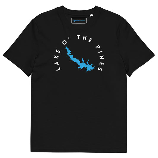 Lake O' the Pines Texas Freshwater WB Unisex organic cotton t-shirt