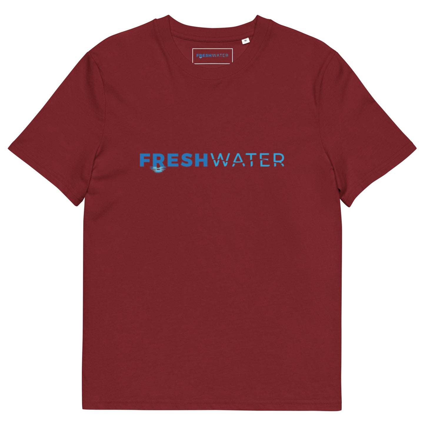Clear Lake Iowa Freshwater Blue Unisex organic cotton t-shirt