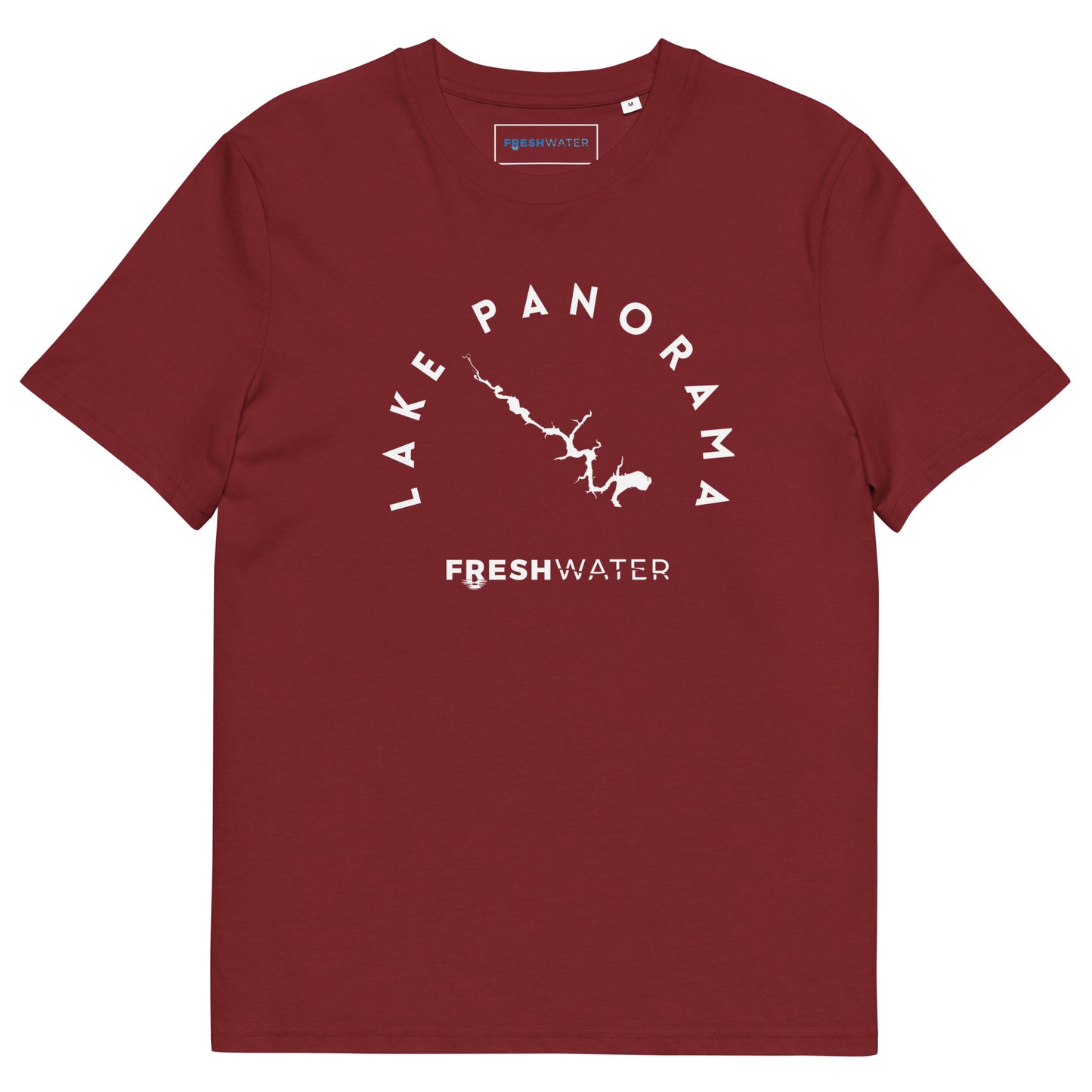 Lake Panorama Freshwater BW Unisex organic cotton t-shirt