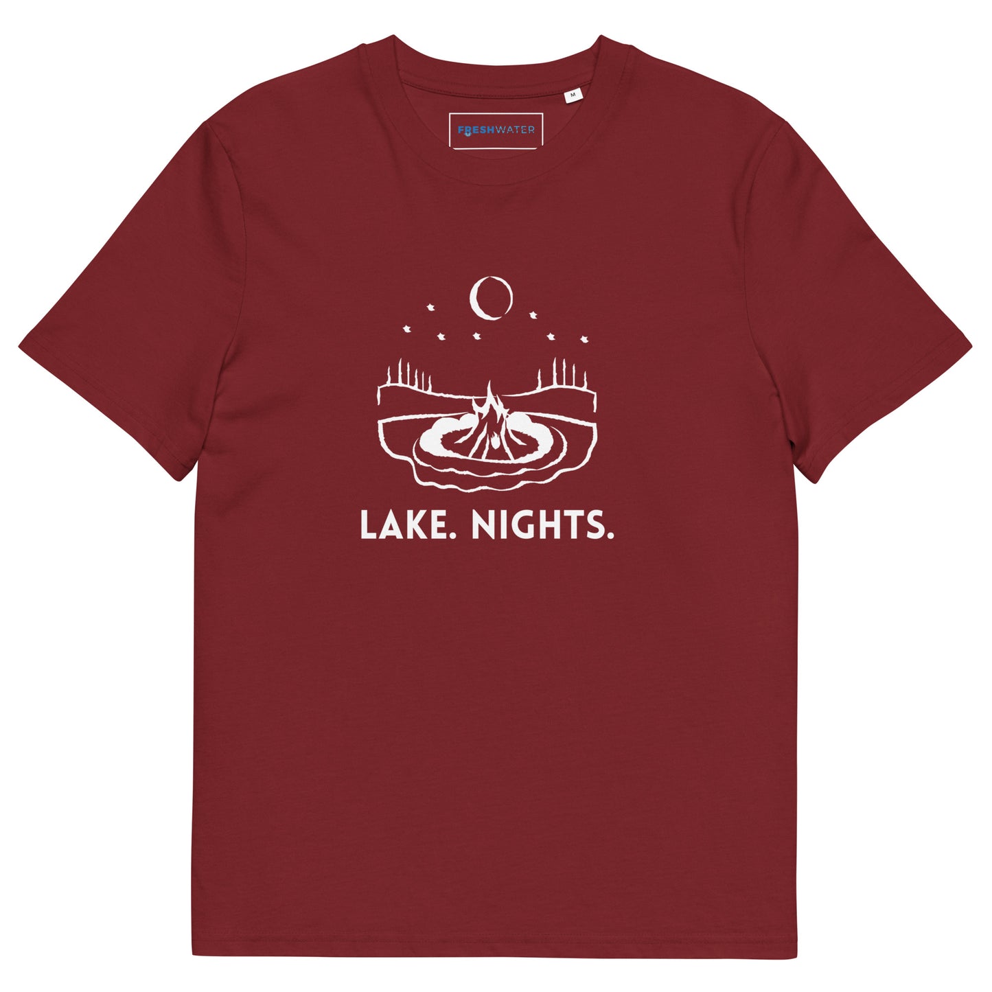 Lake. Nights. Freshwater BW Unisex organic cotton t-shirt