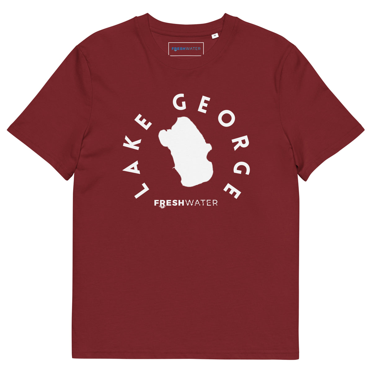 Lake George Florida Freshwater BW Unisex organic cotton t-shirt