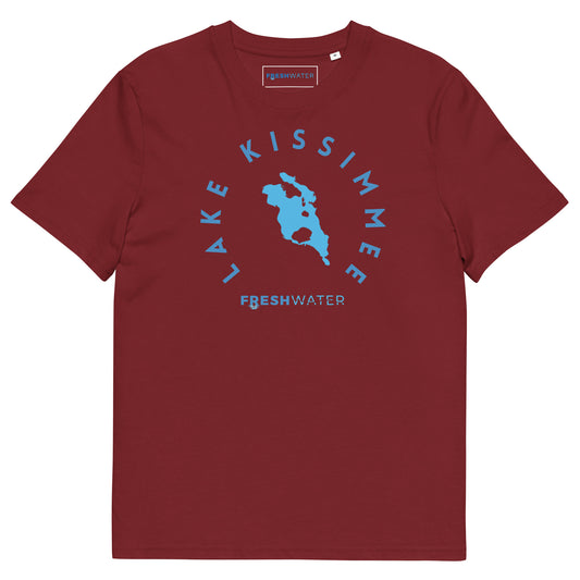 Lake Kissimmee Florida Freshwater Blue Unisex organic cotton t-shirt
