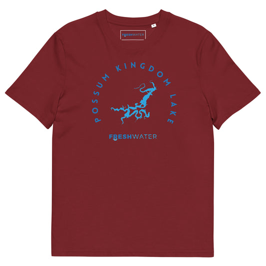 Possum Kingdom Lake Texas Freshwater Blue Unisex organic cotton t-shirt