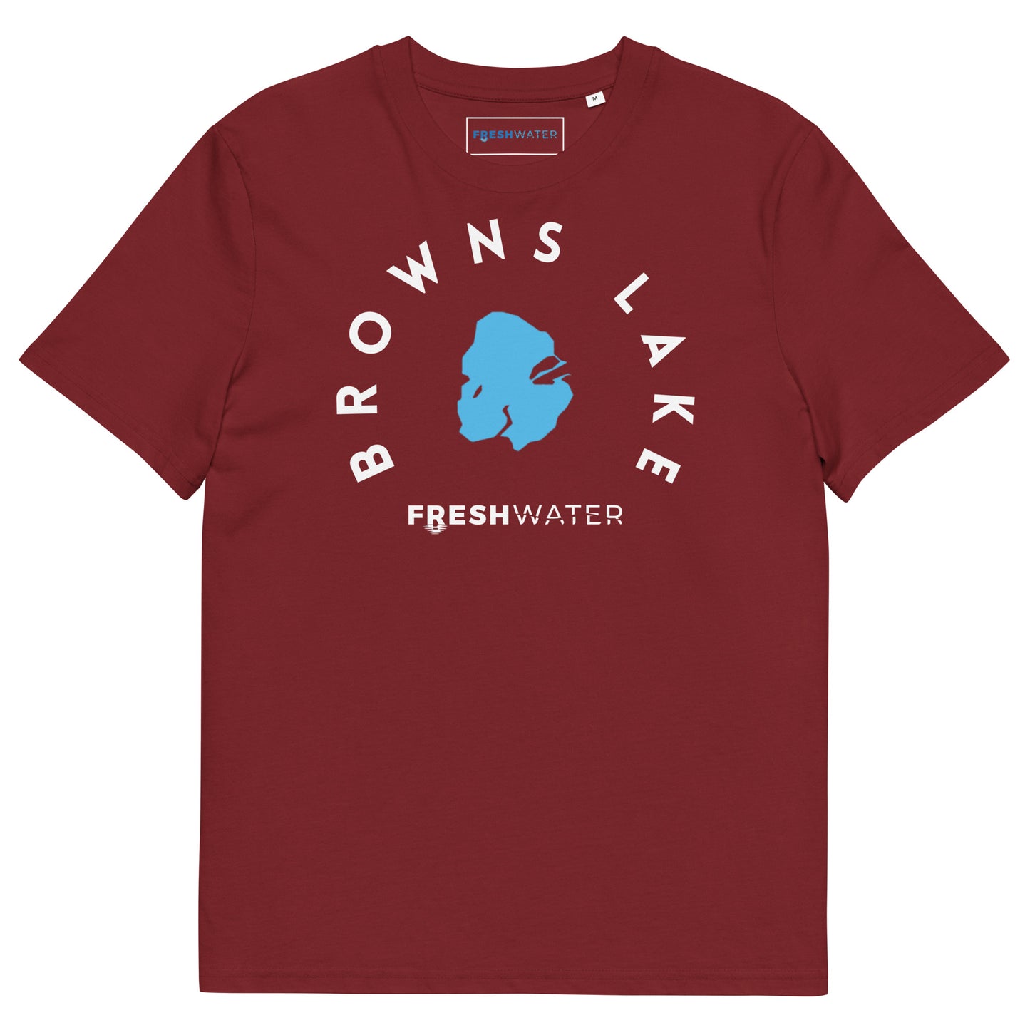 Browns Lake Wisconsin Freshwater WB Unisex organic cotton t-shirt