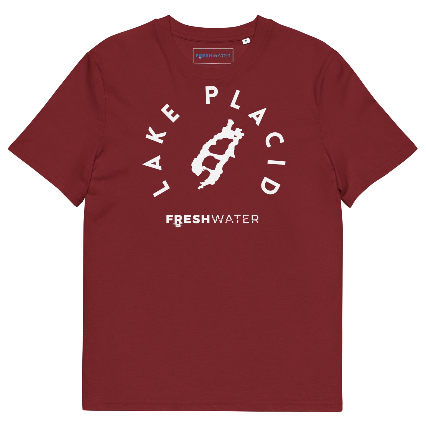 Lake Placid New York Freshwater BW Unisex organic cotton t-shirt