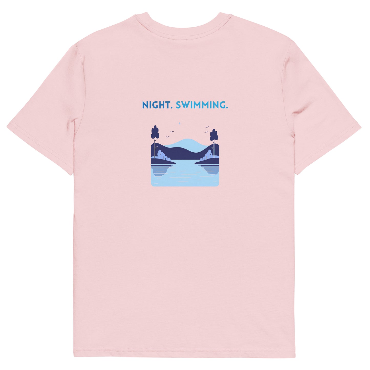Freshwater Night Swimming Blue Unisex organic cotton t-shirt