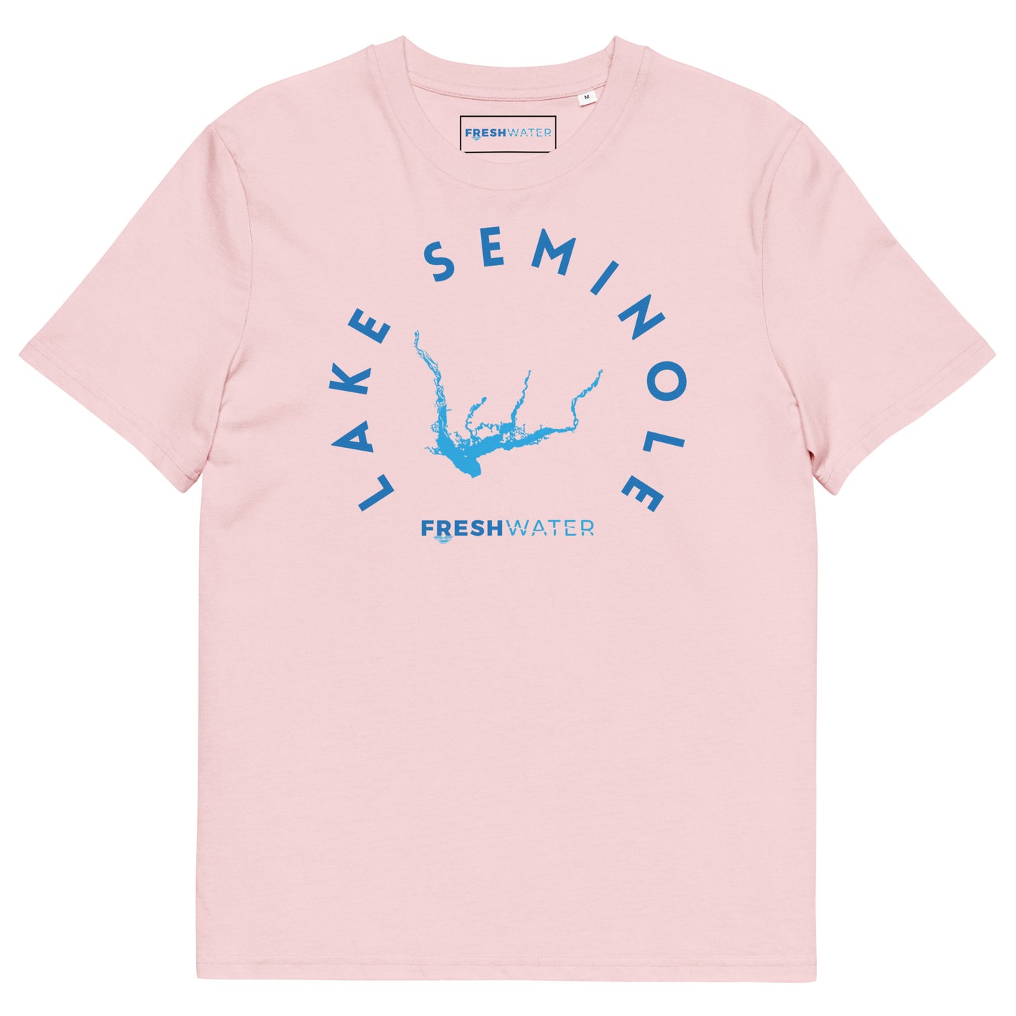 Lake Seminole Florida Freshwater Blue Unisex organic cotton t-shirt