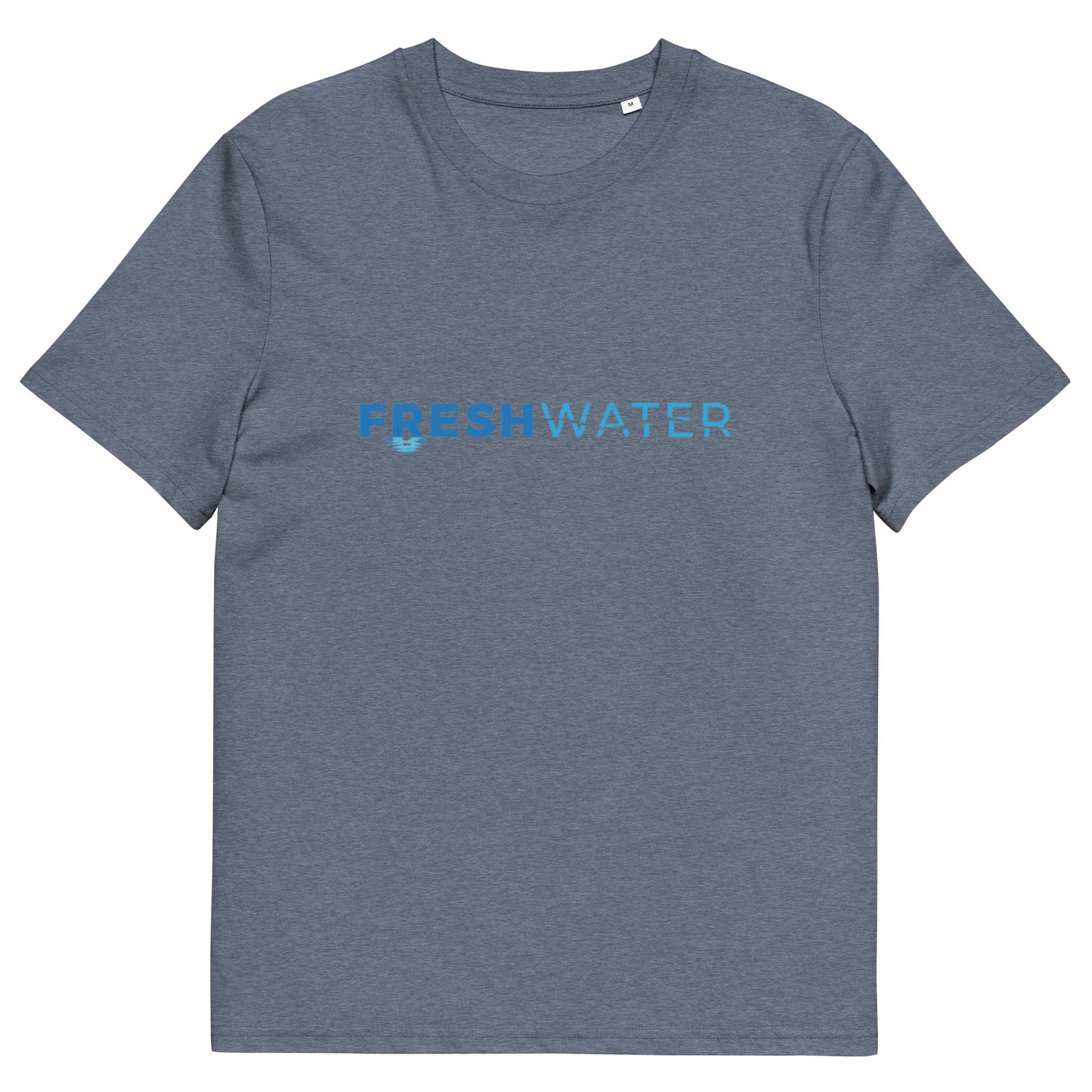 Freshwater Blue Unisex organic cotton t-shirt