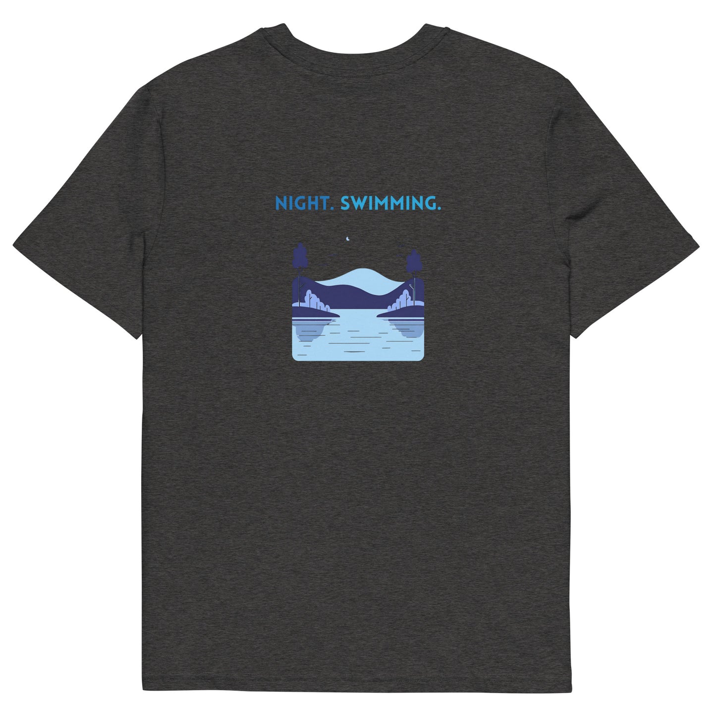 Freshwater Night Swimming Blue Unisex organic cotton t-shirt