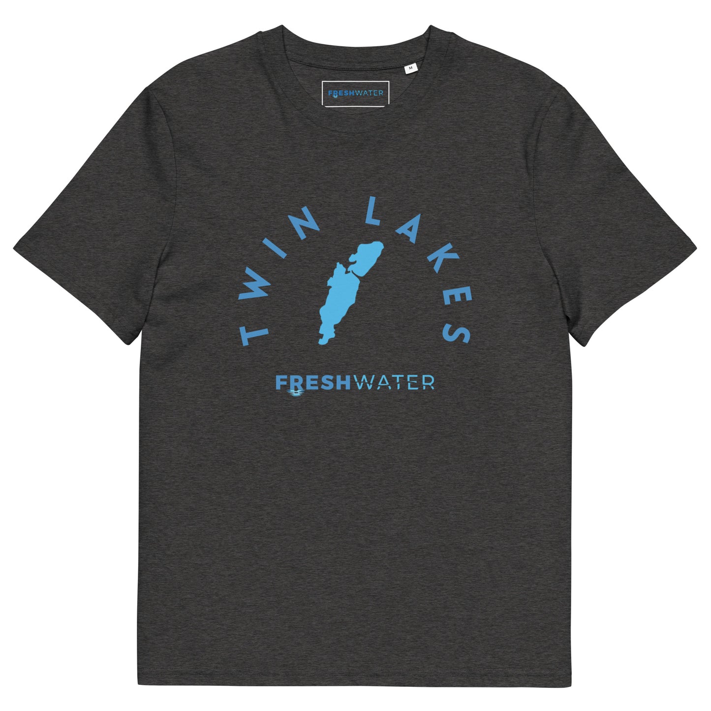 Twin Lakes Wisconsin Freshwater Blue Unisex organic cotton t-shirt