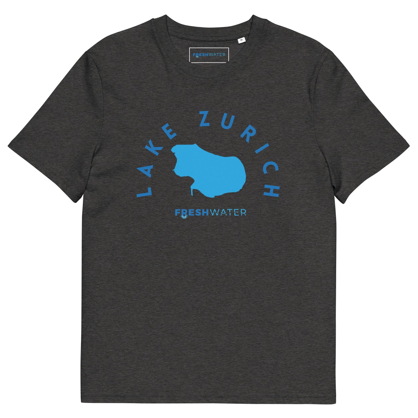 Lake Zurich Freshwater Blue Unisex organic cotton t-shirt