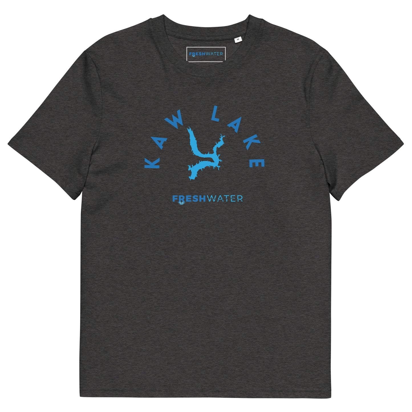 Kaw Lake Oklahoma Freshwater Blue Unisex organic cotton t-shirt