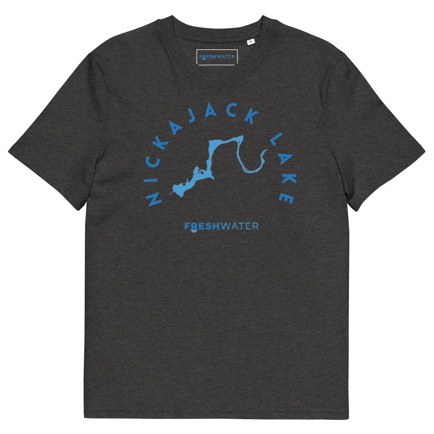 Nickajack Lake Tennessee Freshwater Blue Unisex organic cotton t-shirt