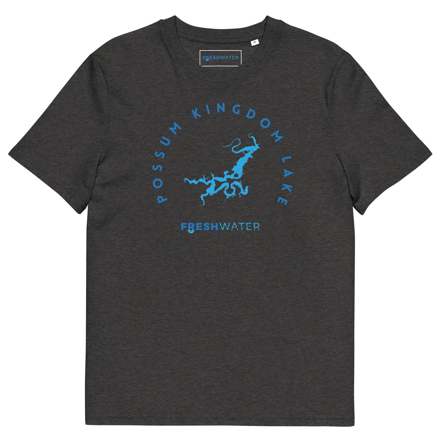 Possum Kingdom Lake Texas Freshwater Blue Unisex organic cotton t-shirt
