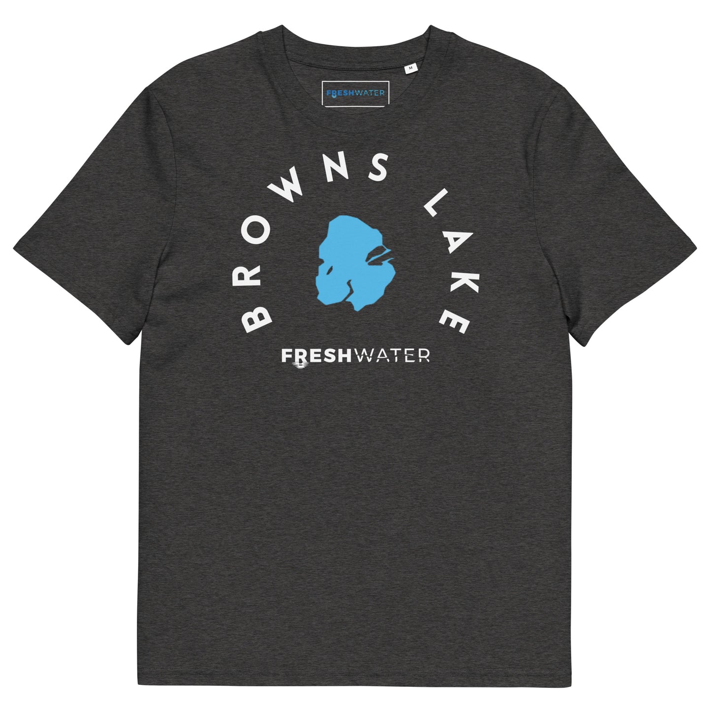 Browns Lake Wisconsin Freshwater WB Unisex organic cotton t-shirt
