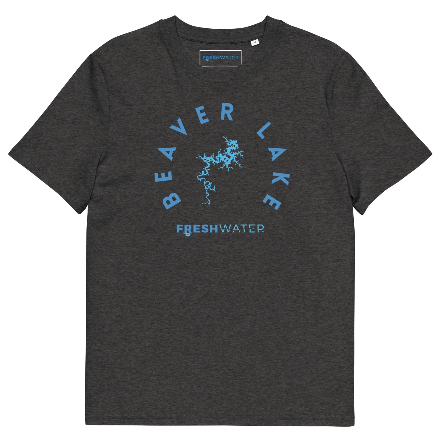 Beaver Lake Arkansas Freshwater Blue Unisex organic cotton t-shirt