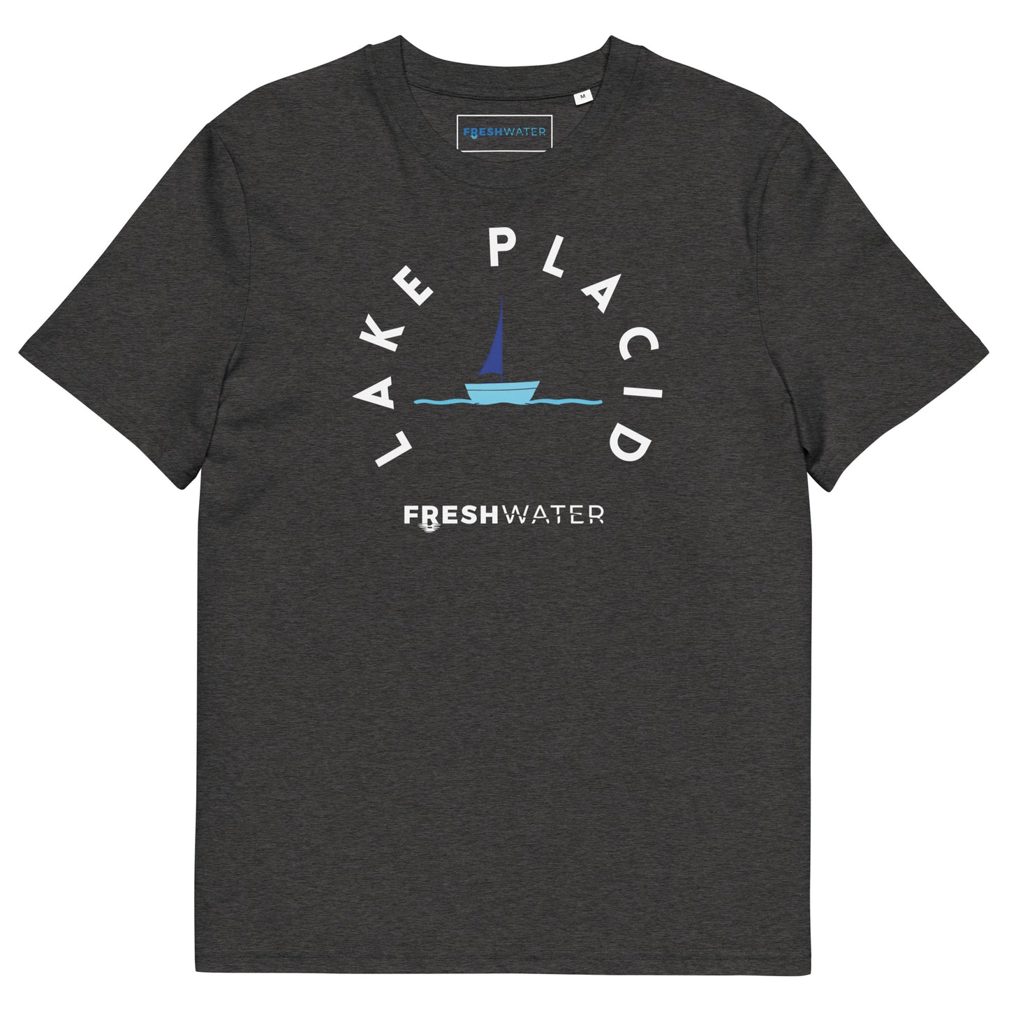 Lake Placid New York Freshwater Sailing Unisex organic cotton t-shirt