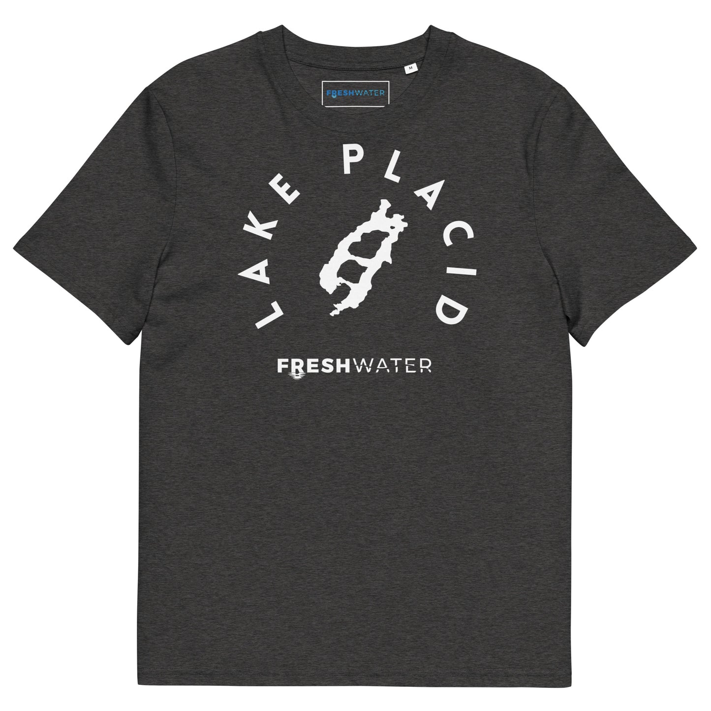 Lake Placid New York Freshwater BW Unisex organic cotton t-shirt