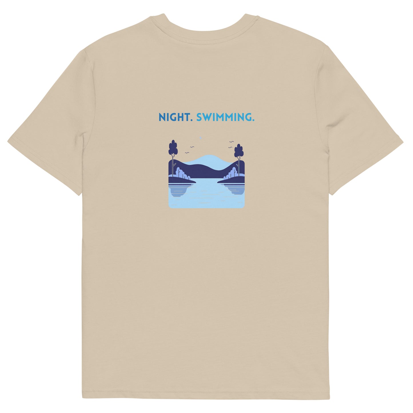 Freshwater Night Swimming Blue Unisex organic cotton t-shirt