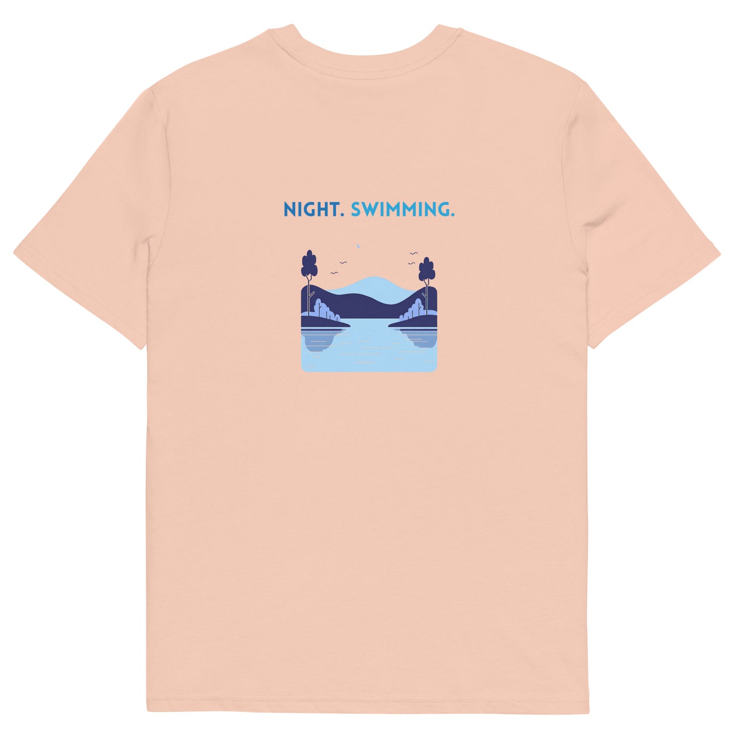 Freshwater Night Swimming Blue Unisex organic cotton t-shirt