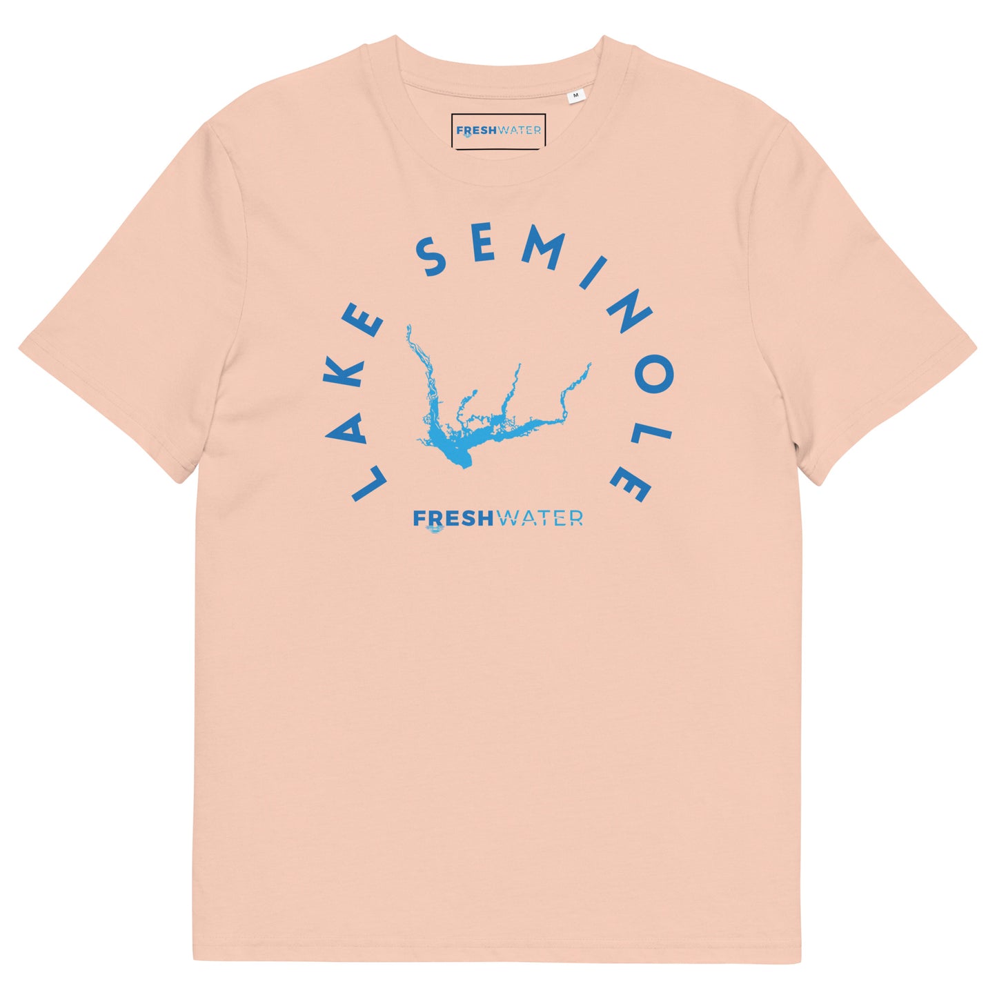 Lake Seminole Florida Freshwater Blue Unisex organic cotton t-shirt