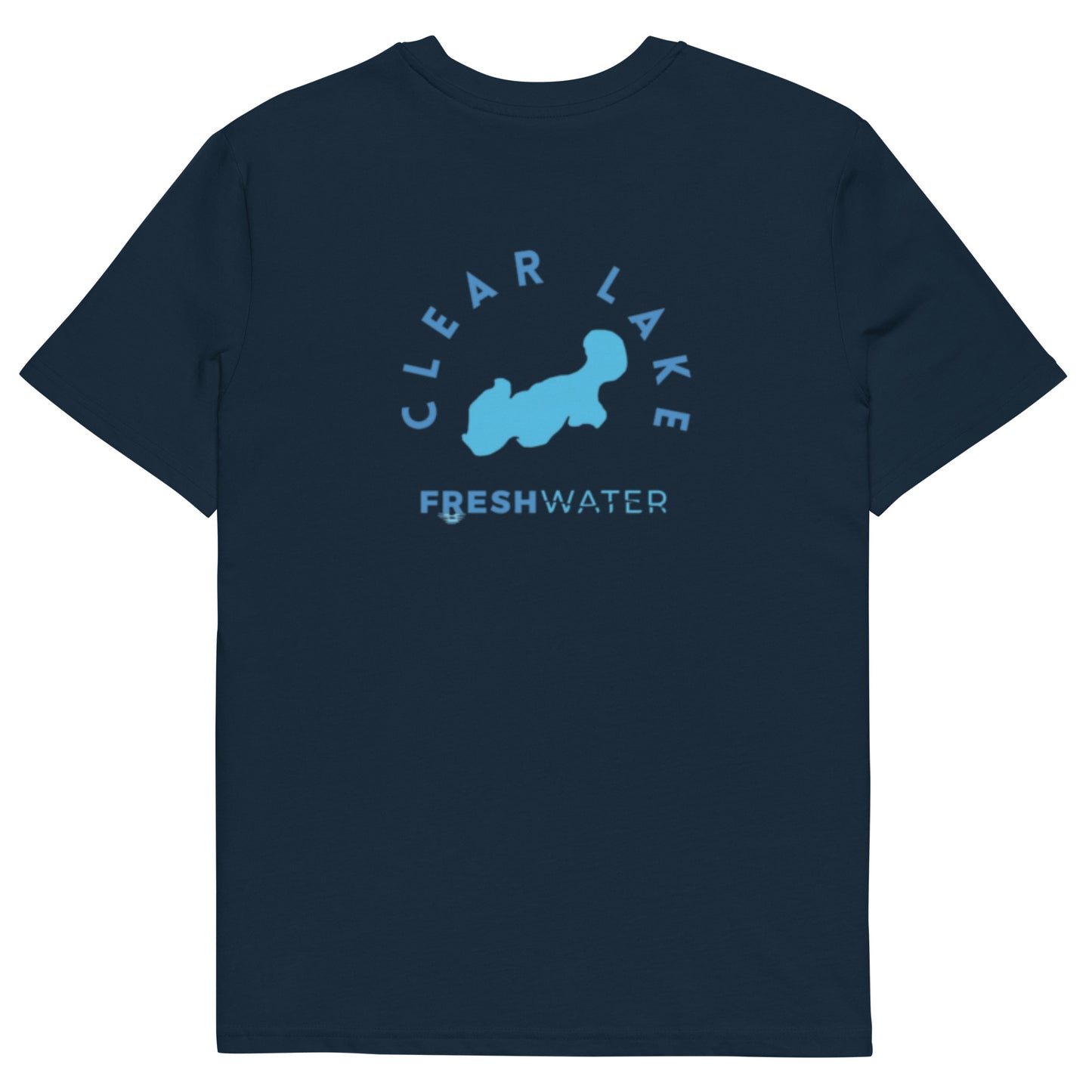 Clear Lake Iowa Freshwater Blue Unisex organic cotton t-shirt