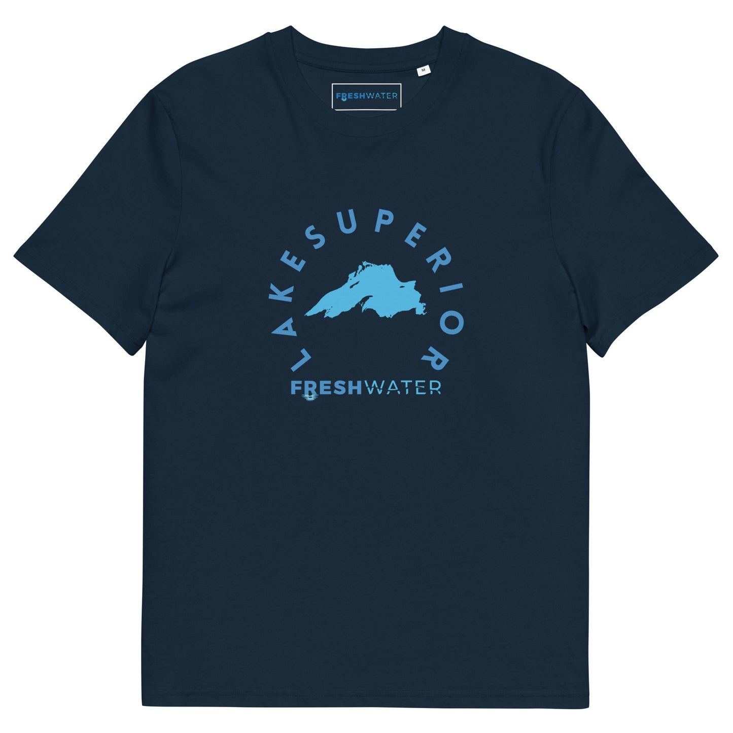 Lake Superior Freshwater Blue Unisex organic cotton t-shirt