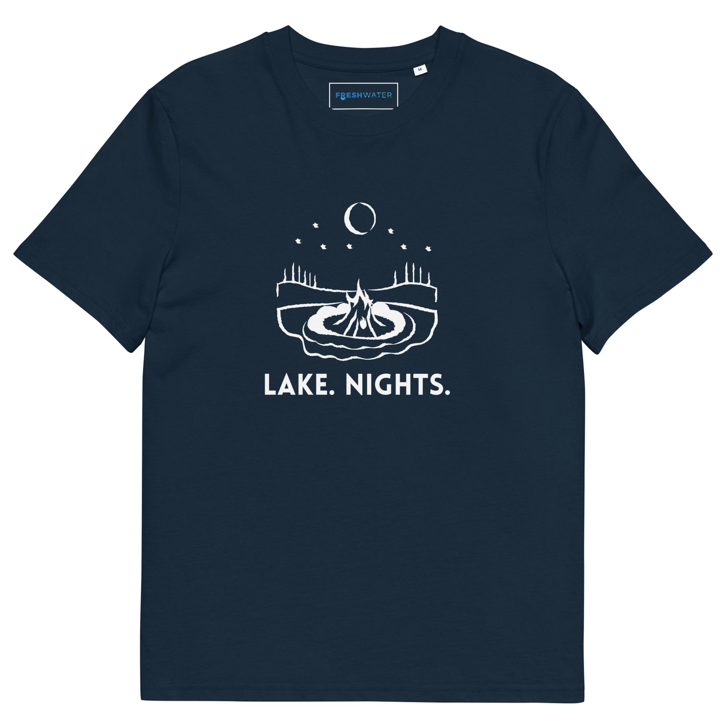 Lake. Nights. Freshwater BW Unisex organic cotton t-shirt