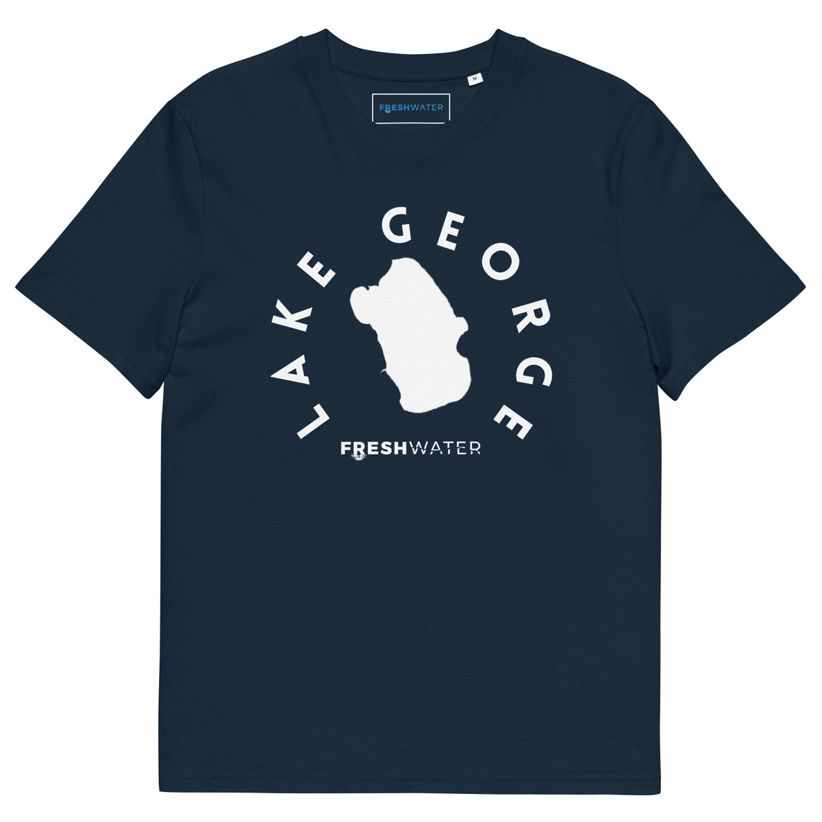 Lake George Florida Freshwater BW Unisex organic cotton t-shirt