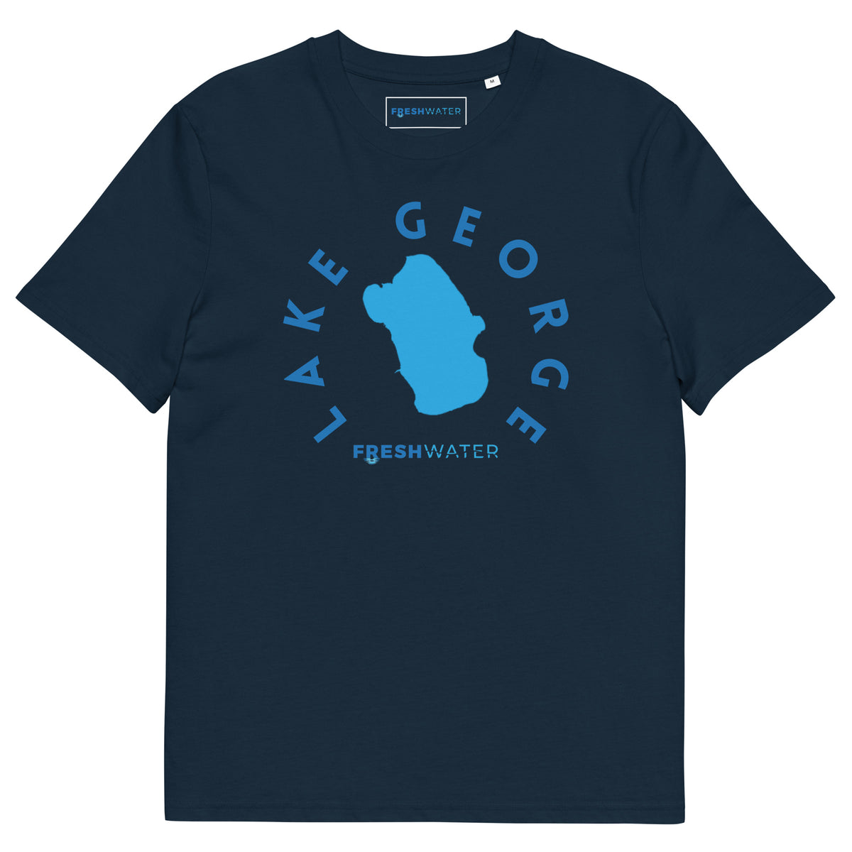 Lake George Florida Freshwater Blue Unisex organic cotton t-shirt