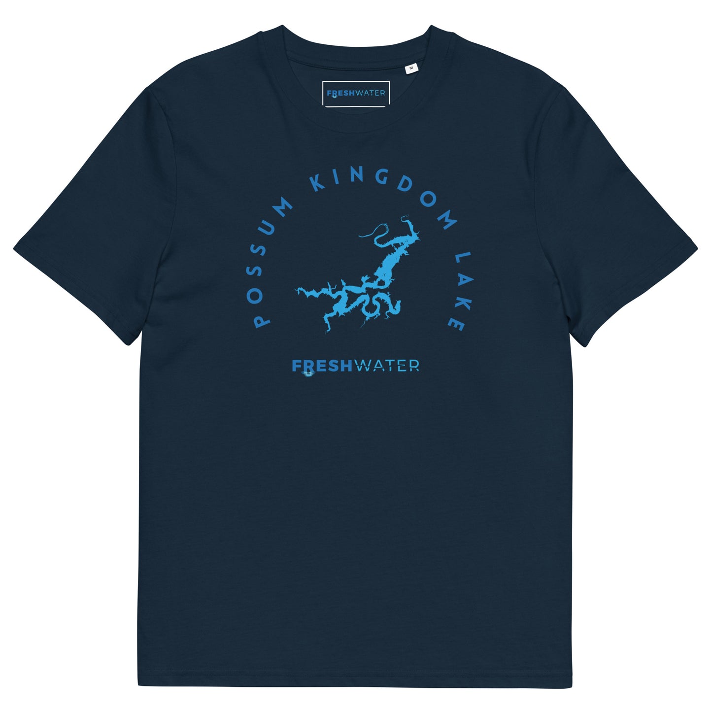 Possum Kingdom Lake Texas Freshwater Blue Unisex organic cotton t-shirt