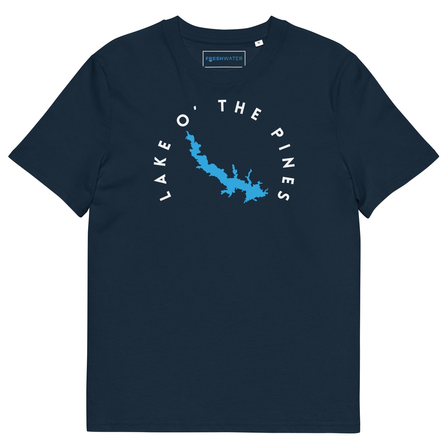 Lake O' the Pines Texas Freshwater WB Unisex organic cotton t-shirt