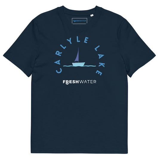 Carlyle Lake Illinois Freshwater Sailing Unisex organic cotton t-shirt
