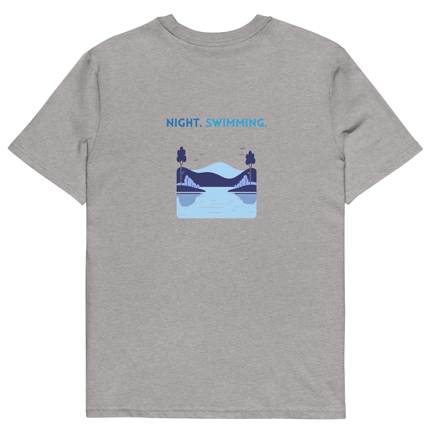 Freshwater Night Swimming Blue Unisex organic cotton t-shirt
