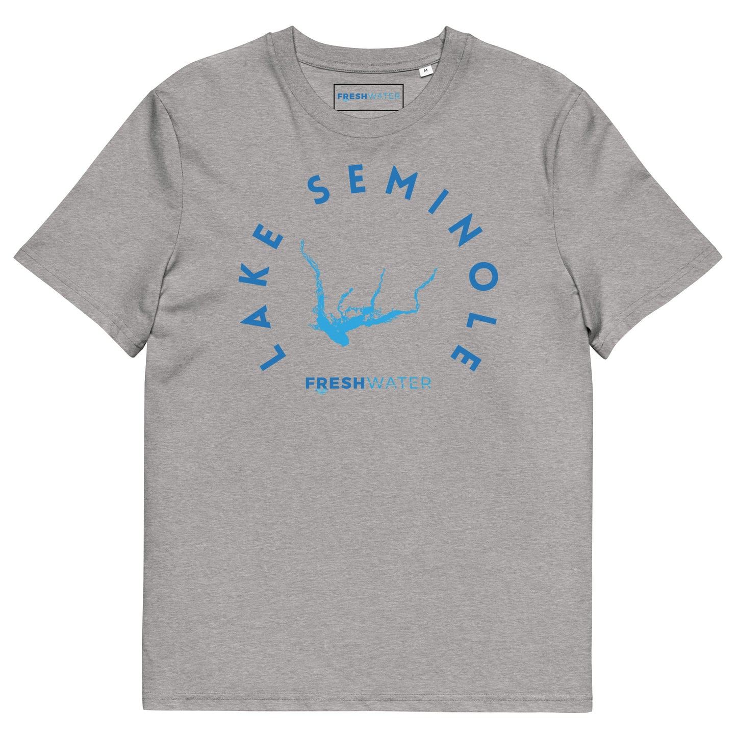 Lake Seminole Florida Freshwater Blue Unisex organic cotton t-shirt