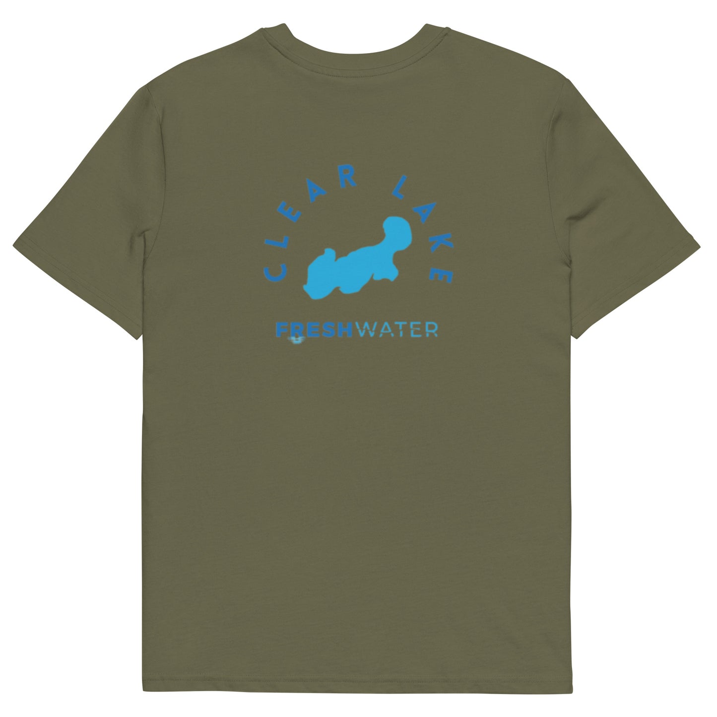 Clear Lake Iowa Freshwater Blue Unisex organic cotton t-shirt