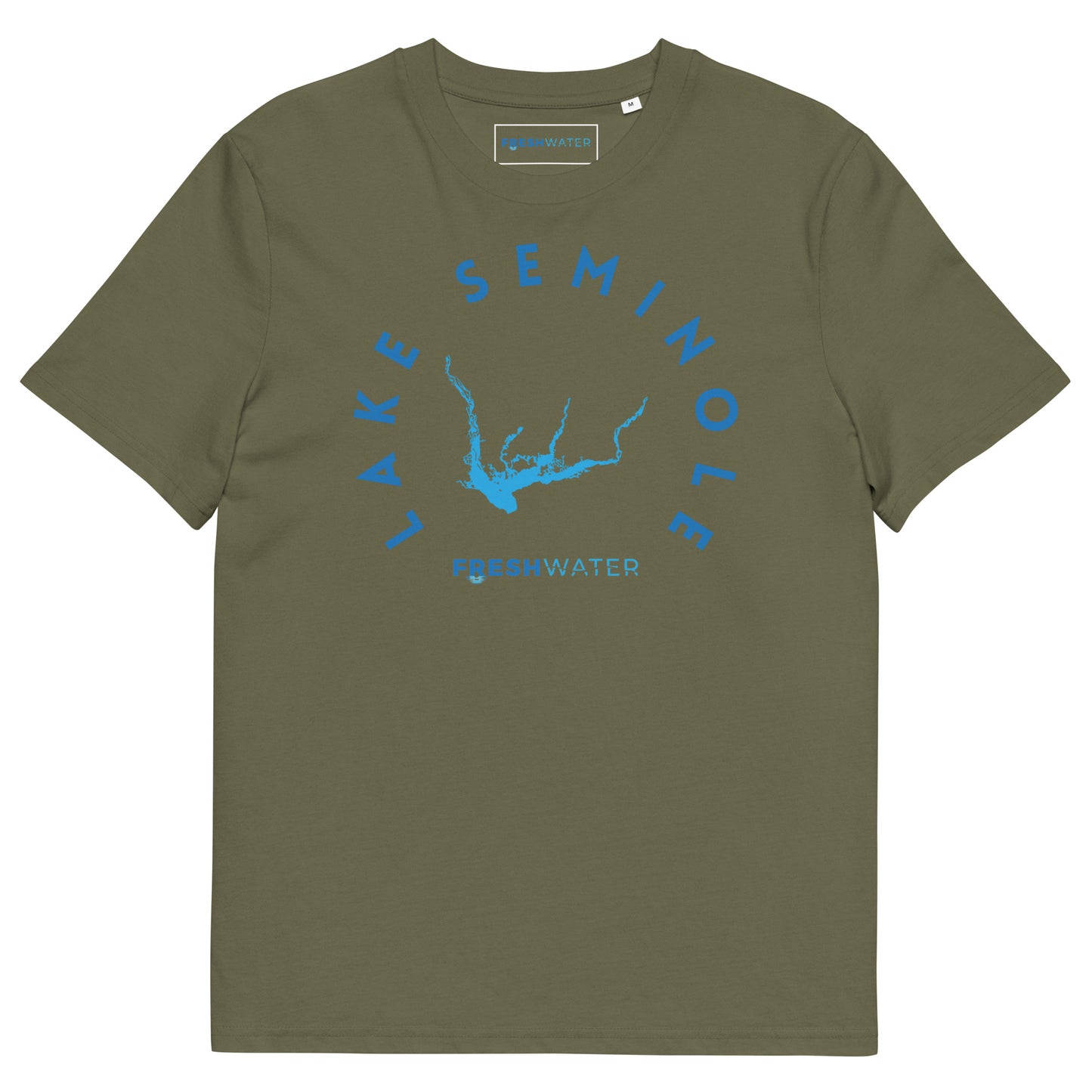 Lake Seminole Florida Freshwater Blue Unisex organic cotton t-shirt