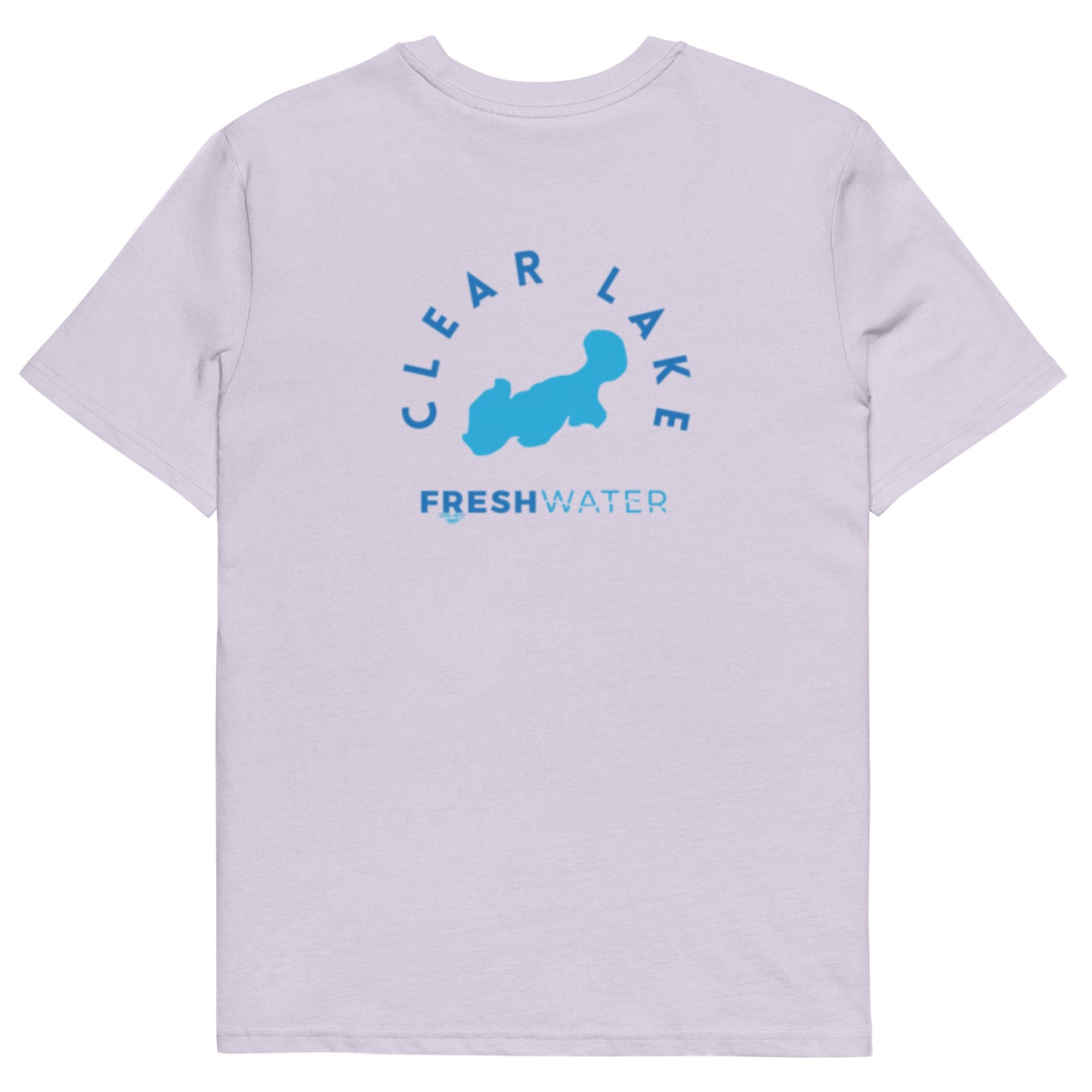 Clear Lake Iowa Freshwater Blue Unisex organic cotton t-shirt